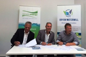 Oryon Watermill waterschap handtekening